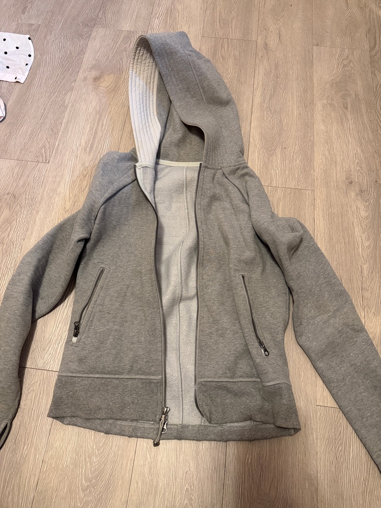 Lululemon Athletica Gray Full-Zip Hooded Sweatshirt